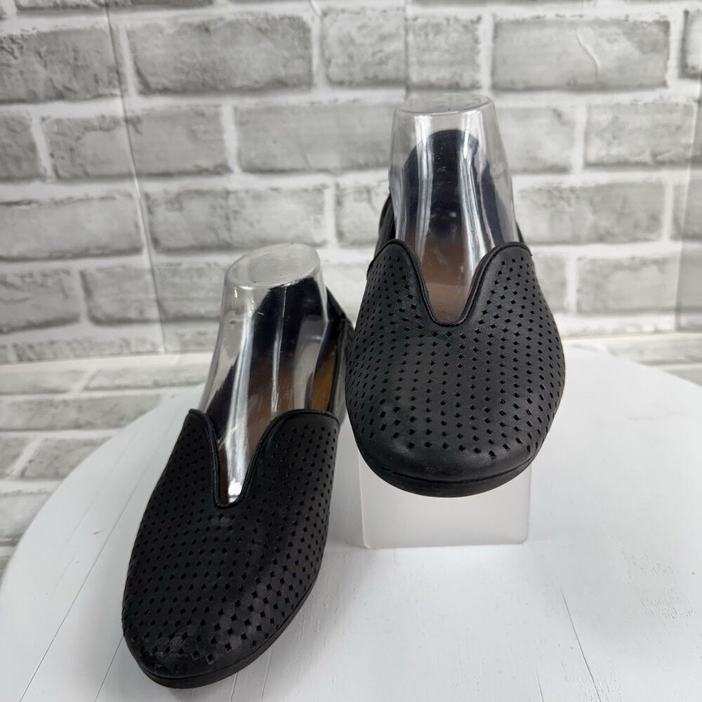 Sole Bound by BareTraps Norah Women's Size 7.5 Black Leather Wedge Comfort Shoe - Picture 6 of 13